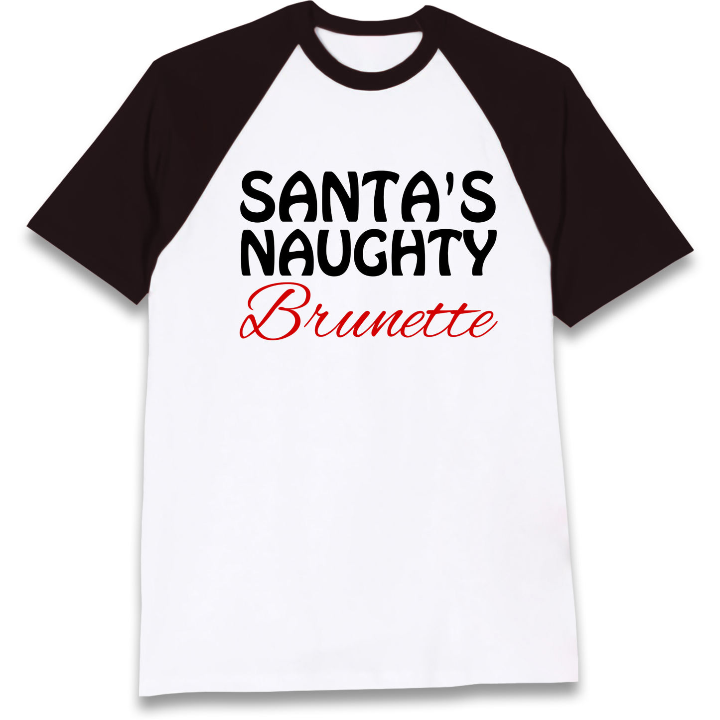 Naughty Brunette Raglan T Shirt