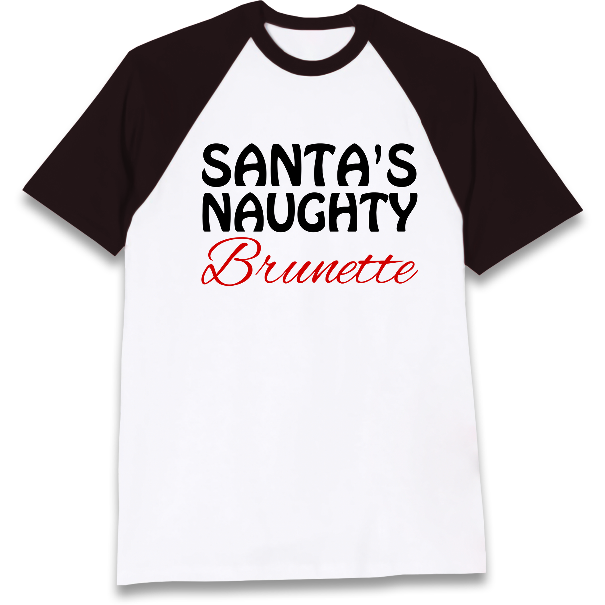 Naughty Brunette Raglan T Shirt