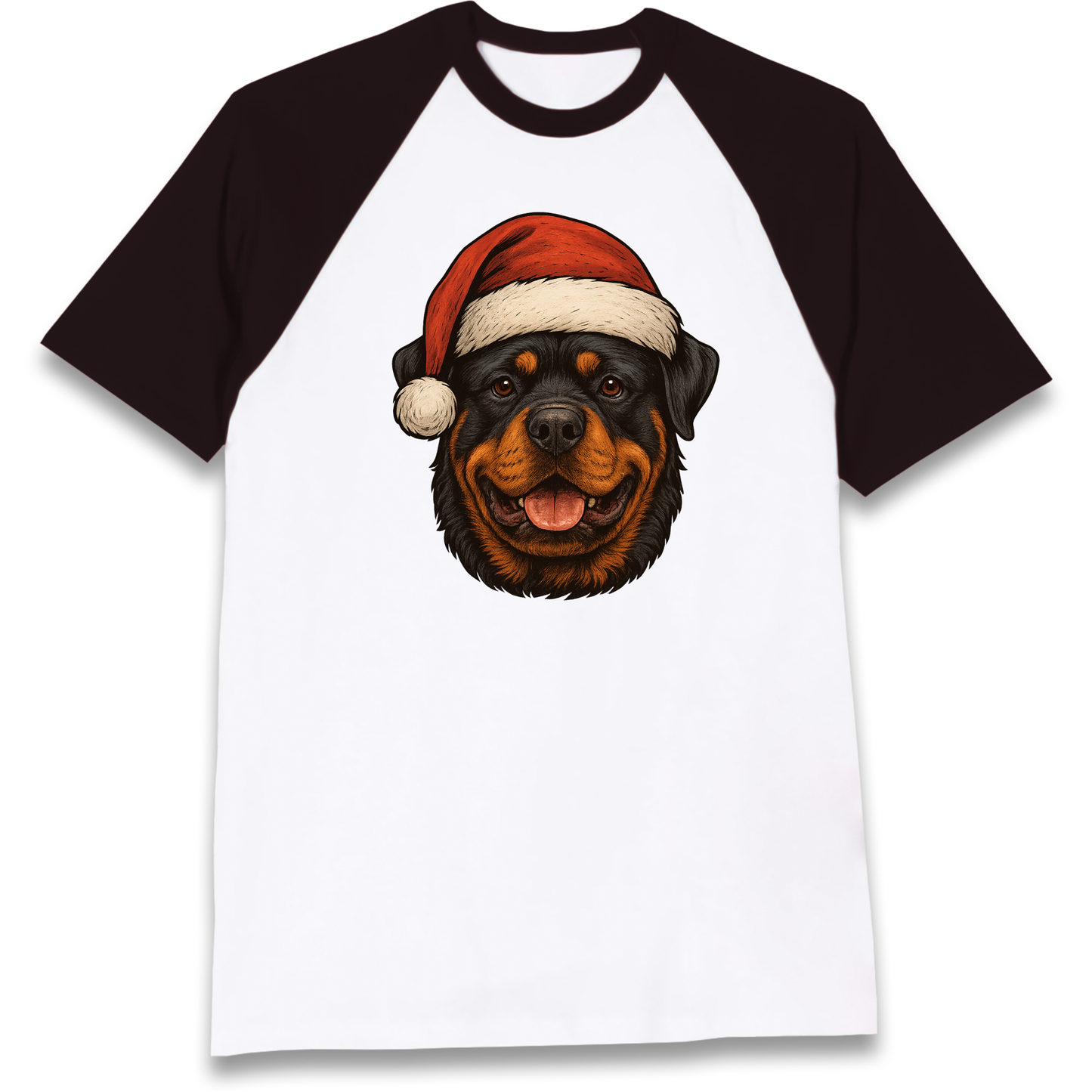 Rottweiler Christmas Raglan T Shirt