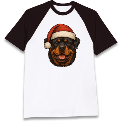 Rottweiler Christmas Raglan T Shirt