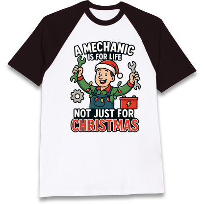 Mechanic Christmas Raglan T Shirt