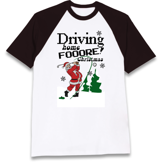 Christmas Golf Raglan T Shirt