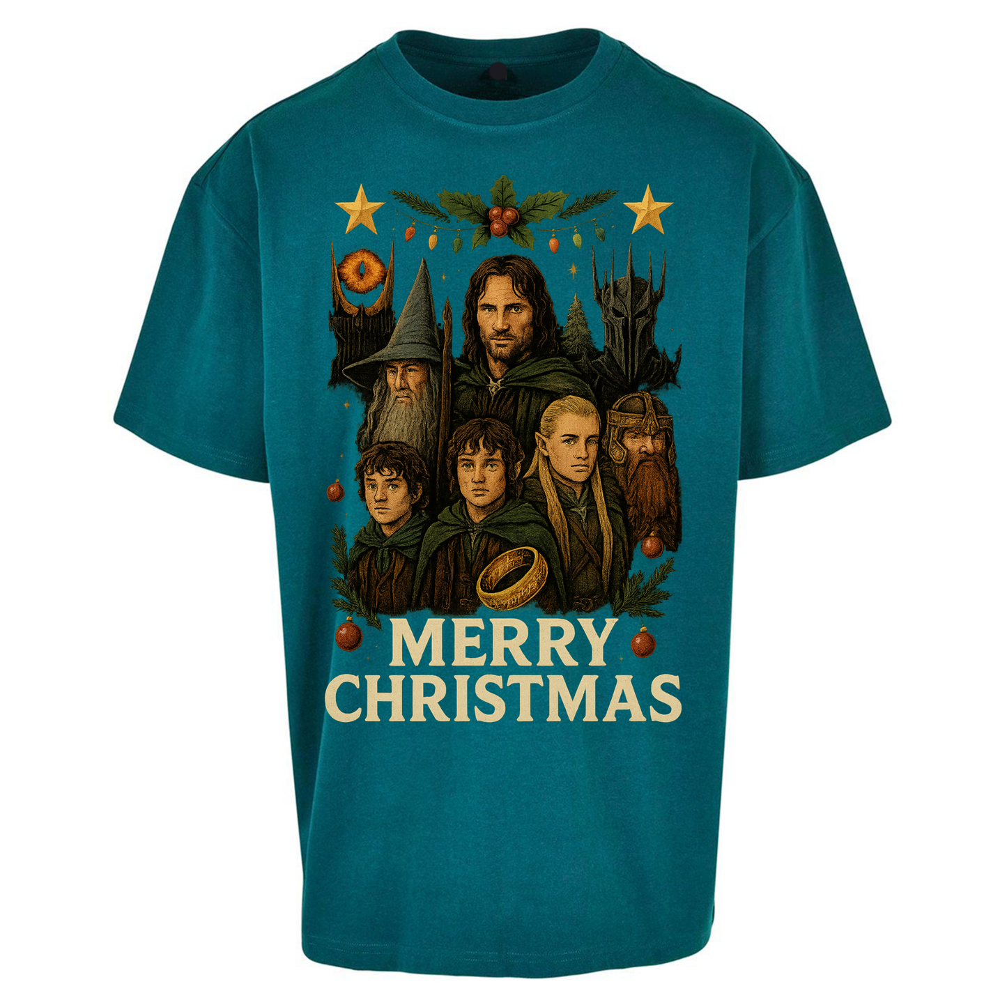 Lord of The Rings Christmas Oversized T Shirts