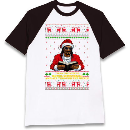 Snoop Dogg Nizzle Christmas Raglan T Shirt