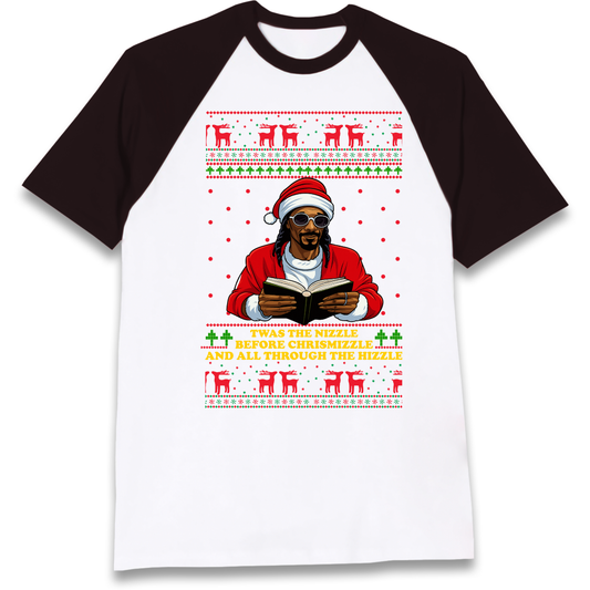 Snoop Dogg Nizzle Christmas Raglan T Shirt
