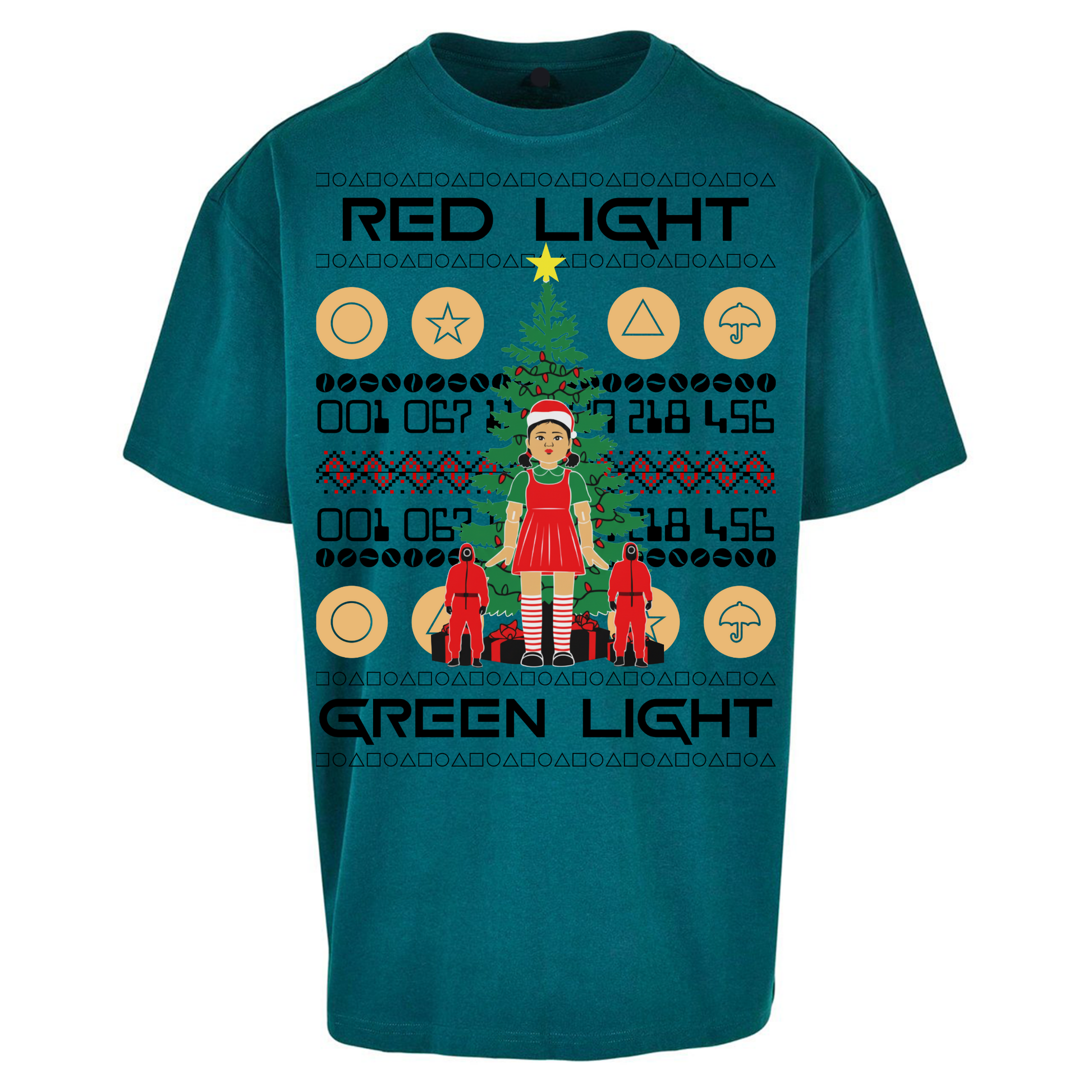 Squid Game Christmas Oversized T Shirts