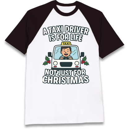 Taxi Driver Christmas Raglan T Shirt