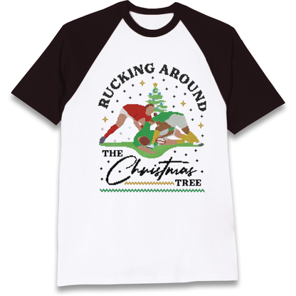 Rugby Christmas Raglan T Shirt