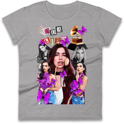Dua Lipa Butterflies Ladies T Shirt 