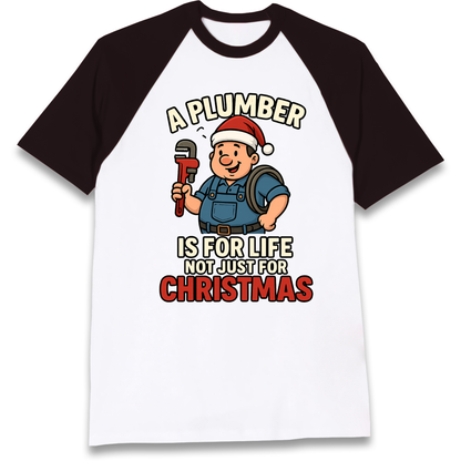 Plumber Christmas Raglan T Shirt