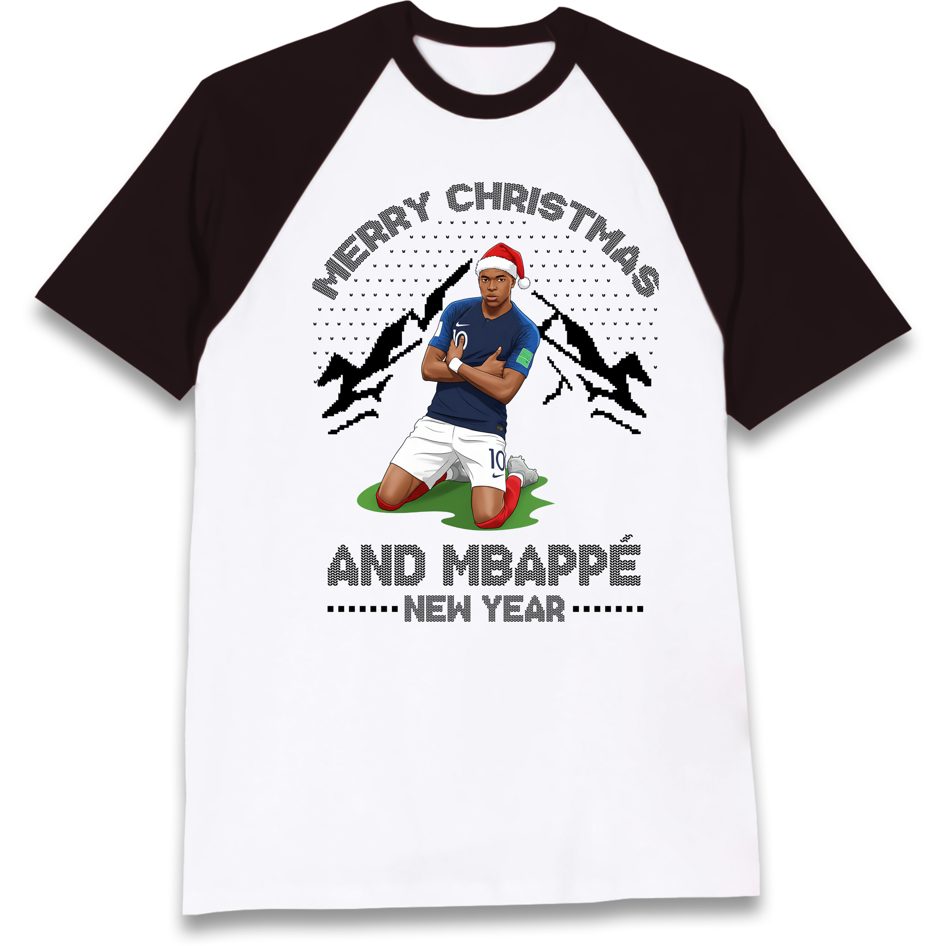 Mbappe Christmas Raglan T Shirt