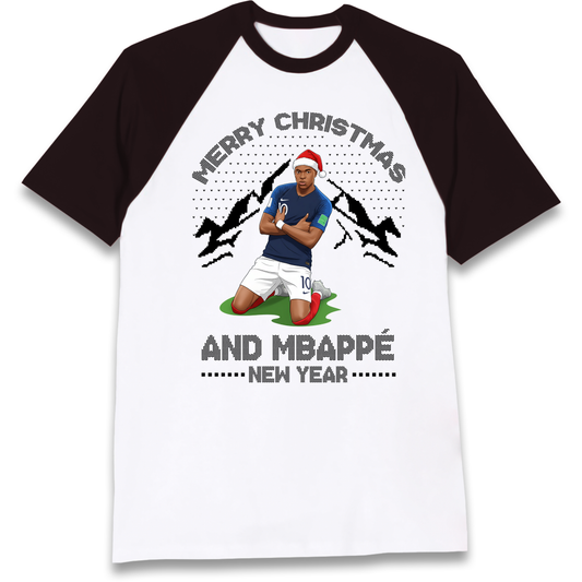 Mbappe Christmas Raglan T Shirt