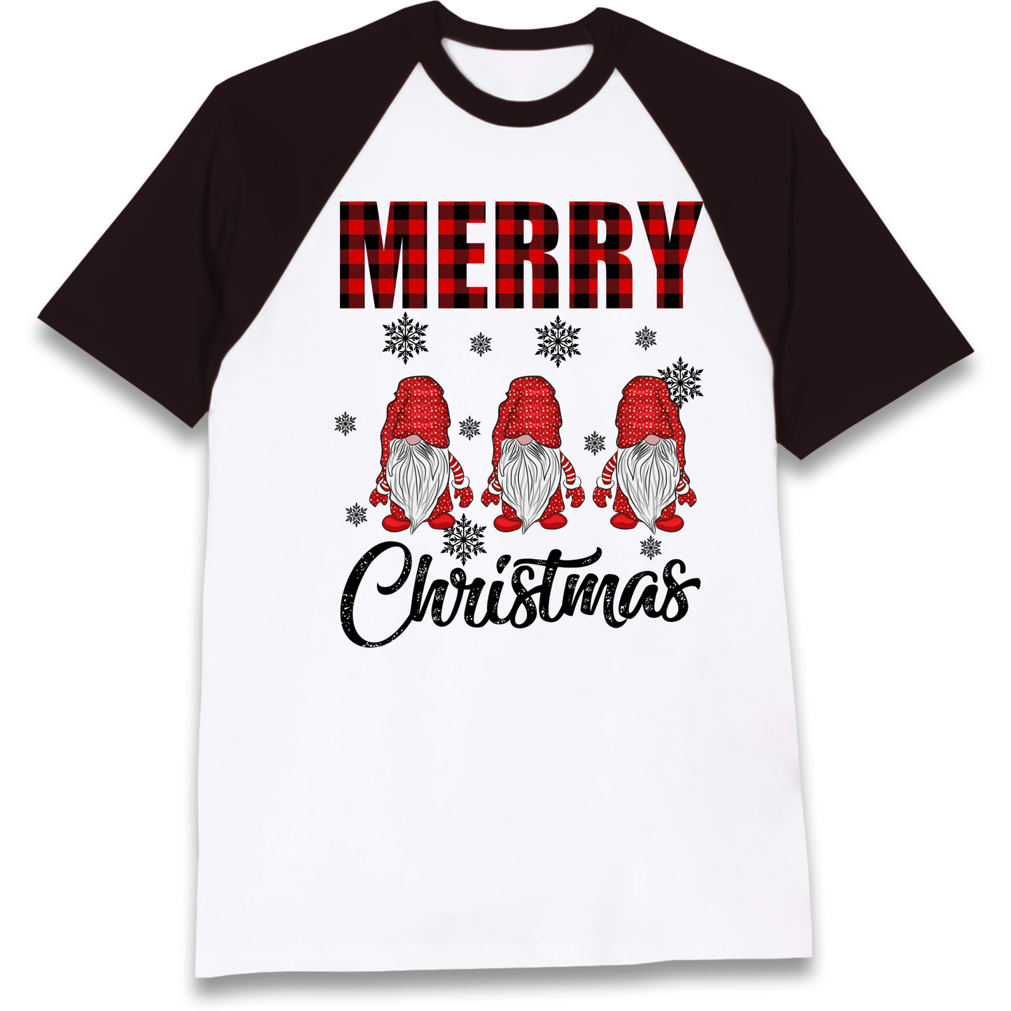 Merry Knomes Christmas Raglan T Shirt