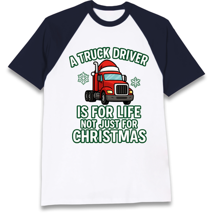 Truck Driver Christmas Raglan T Shirt