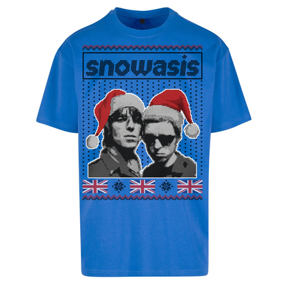 Snowasis Union Jack Christmas Oversized T Shirts