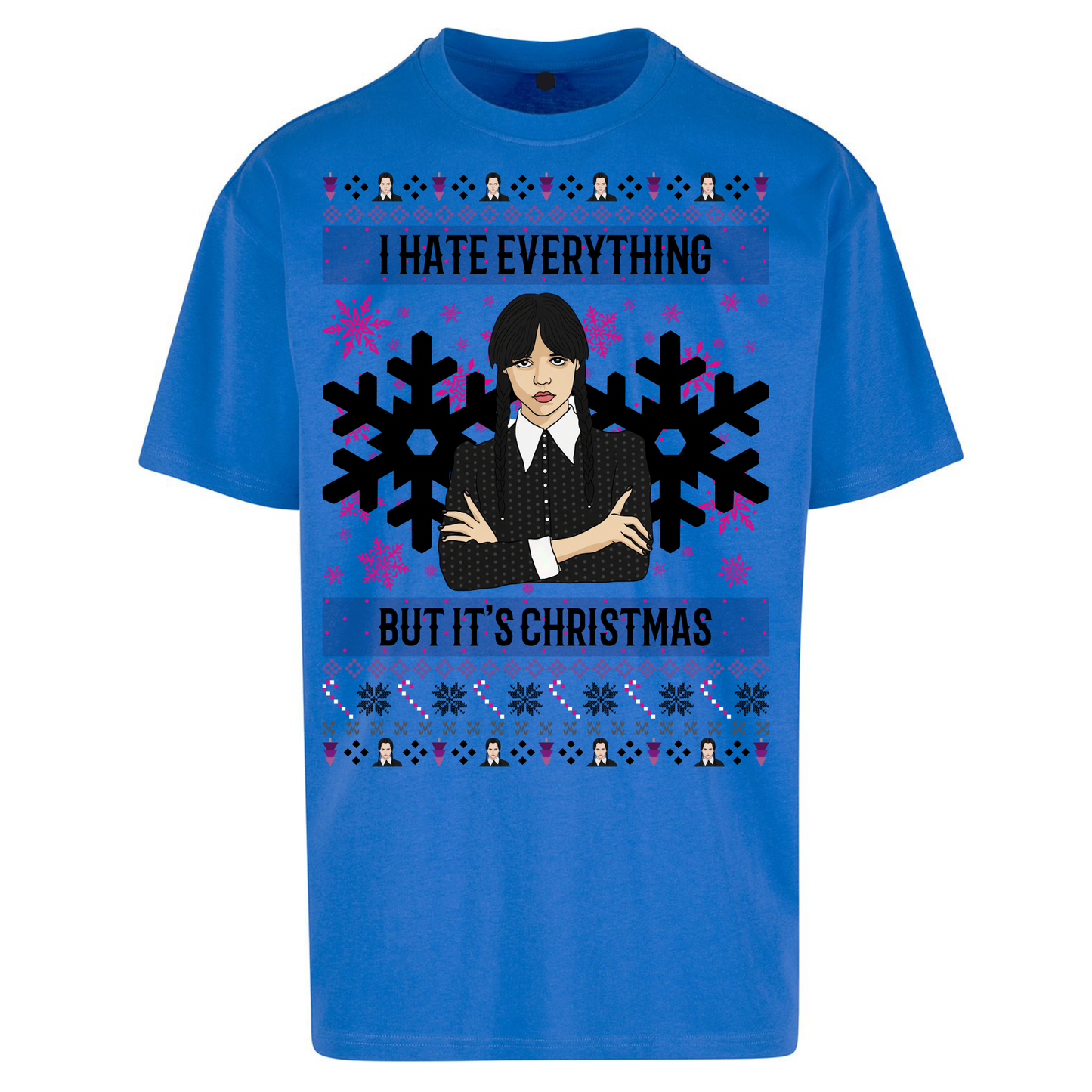 Wednesday addams Christmas Oversized T Shirts