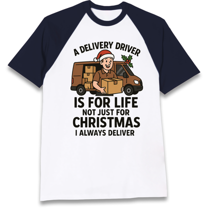 Delivery Driver Christmas Raglan T Shirt