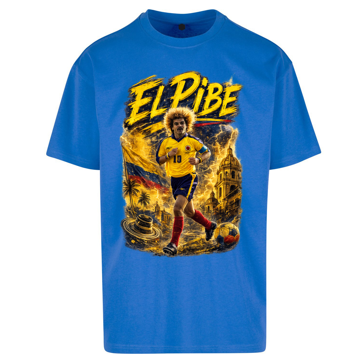 Carlos Valderrama Colombia Football Oversized T Shirts
