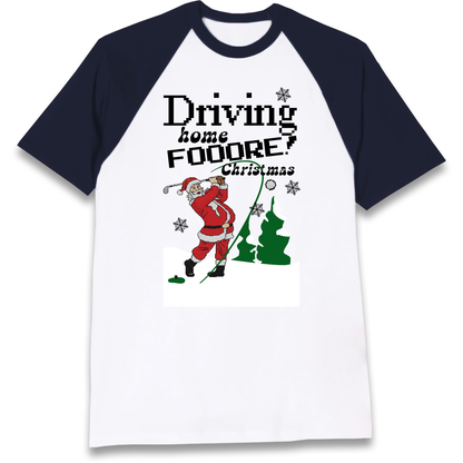 Christmas Golf Raglan T Shirt