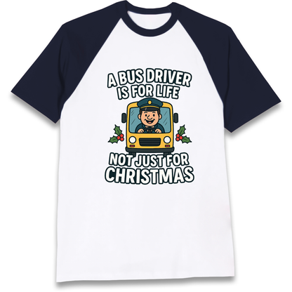 Bus Driver Christmas Raglan T Shirt