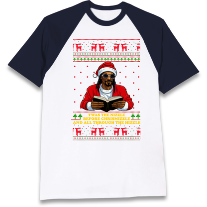 Snoop Dogg Nizzle Christmas Raglan T Shirt