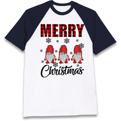 Merry Knomes Christmas Raglan T Shirt