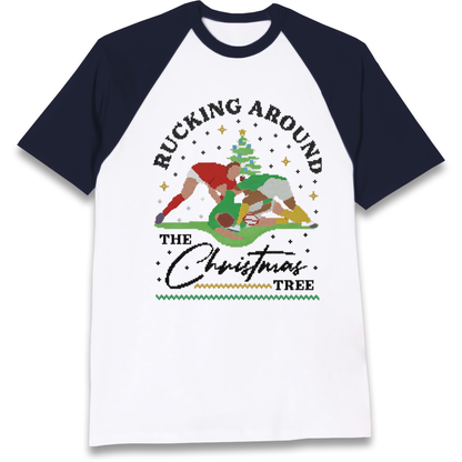 Rugby Christmas Raglan T Shirt