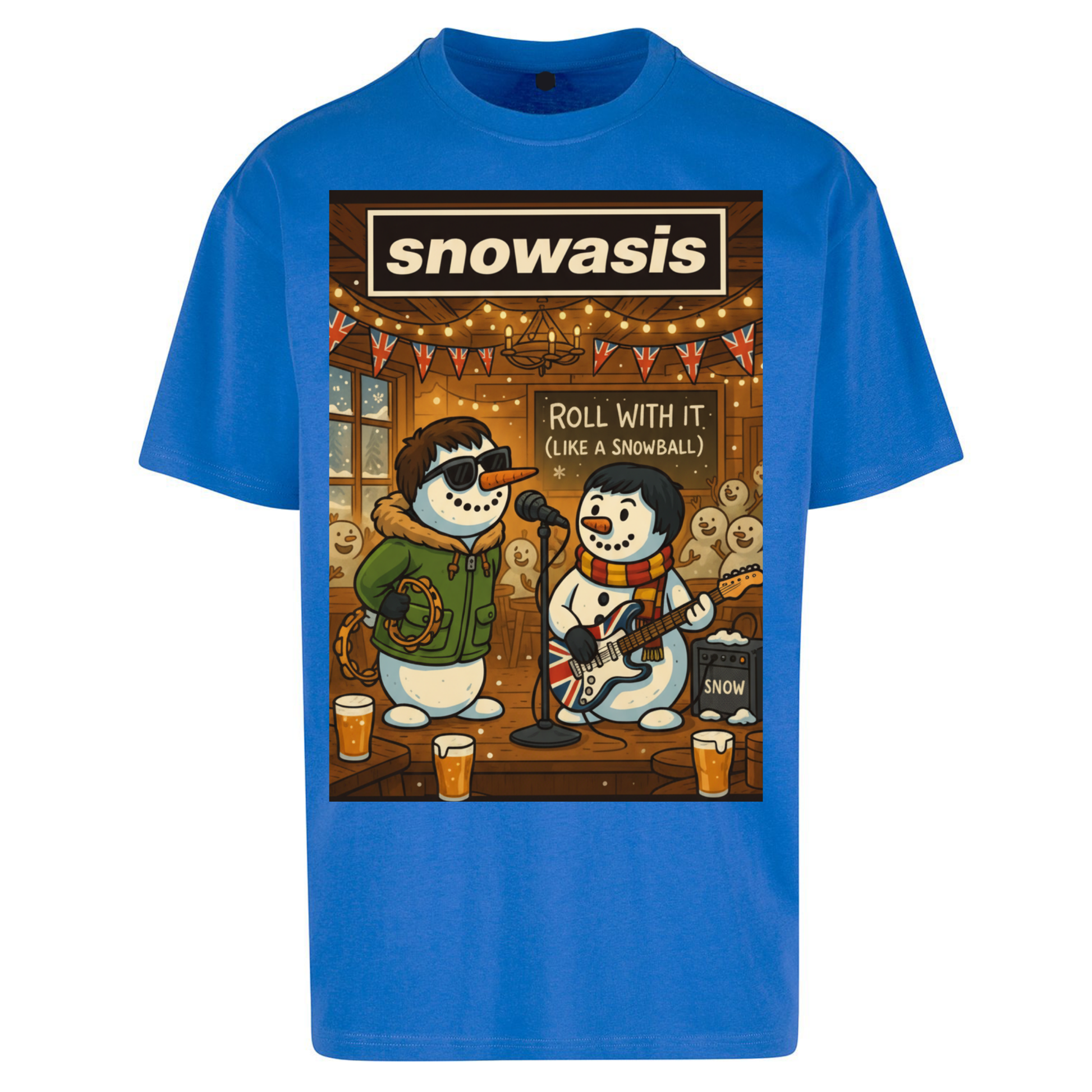 Snowasis Roll Christmas Oversized T Shirts