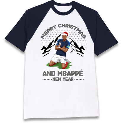 Mbappe Christmas Raglan T Shirt