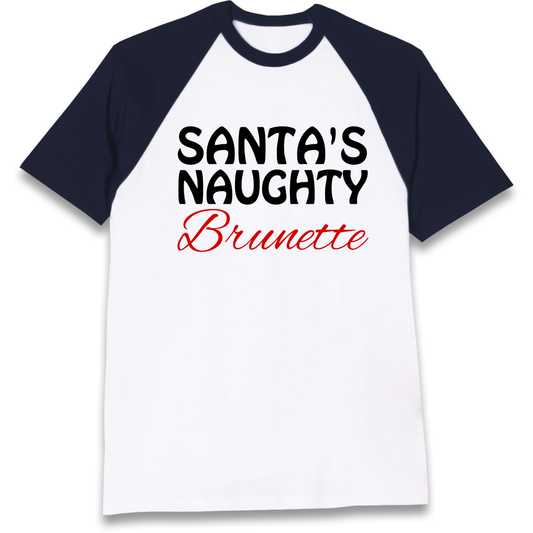 Naughty Brunette Raglan T Shirt