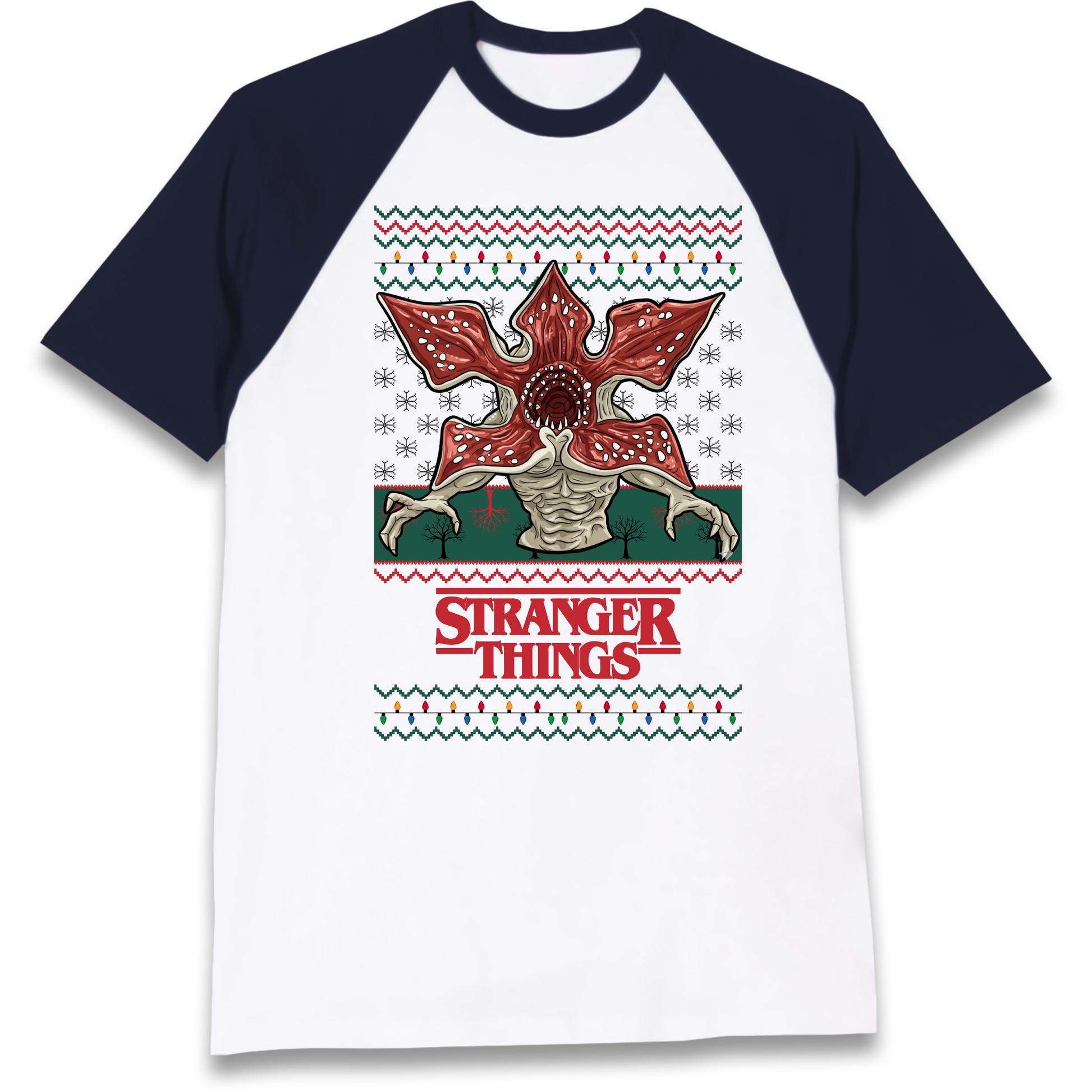 Demogorgon Christmas Raglan T Shirt