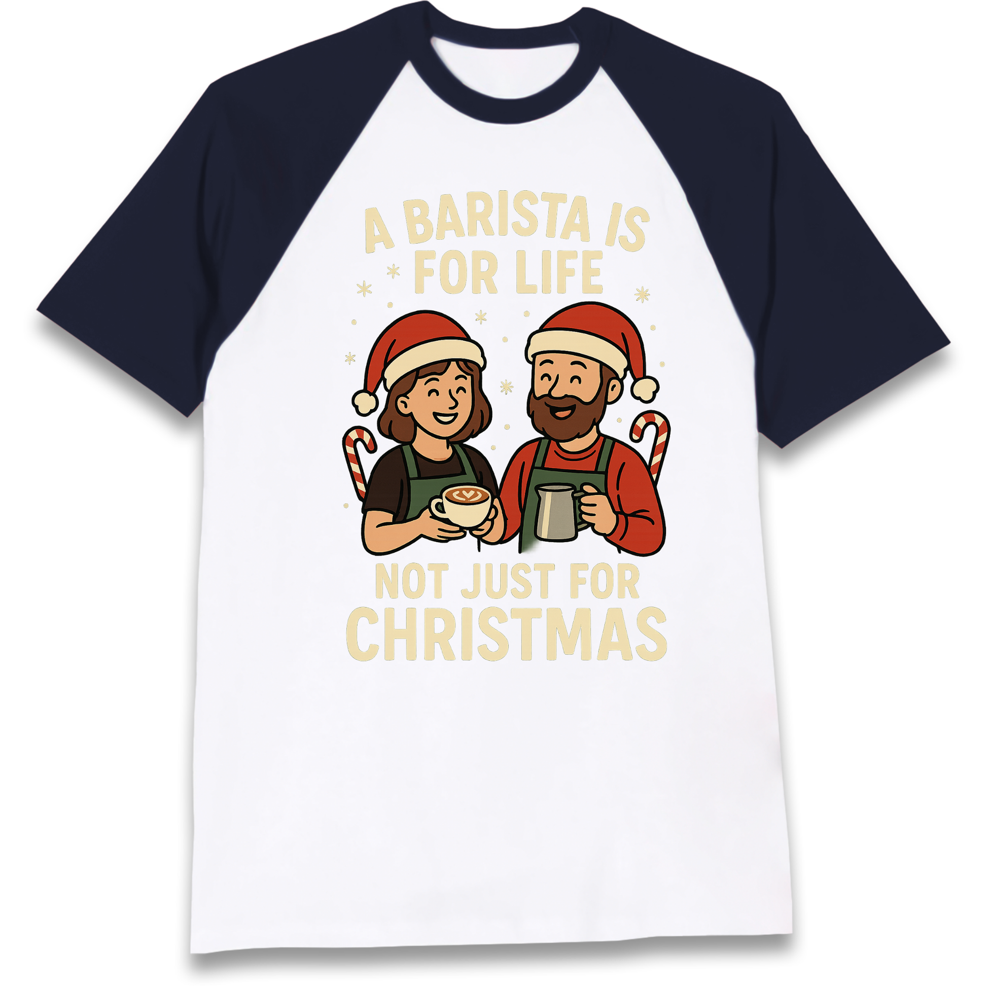 Barista Christmas Raglan T Shirt