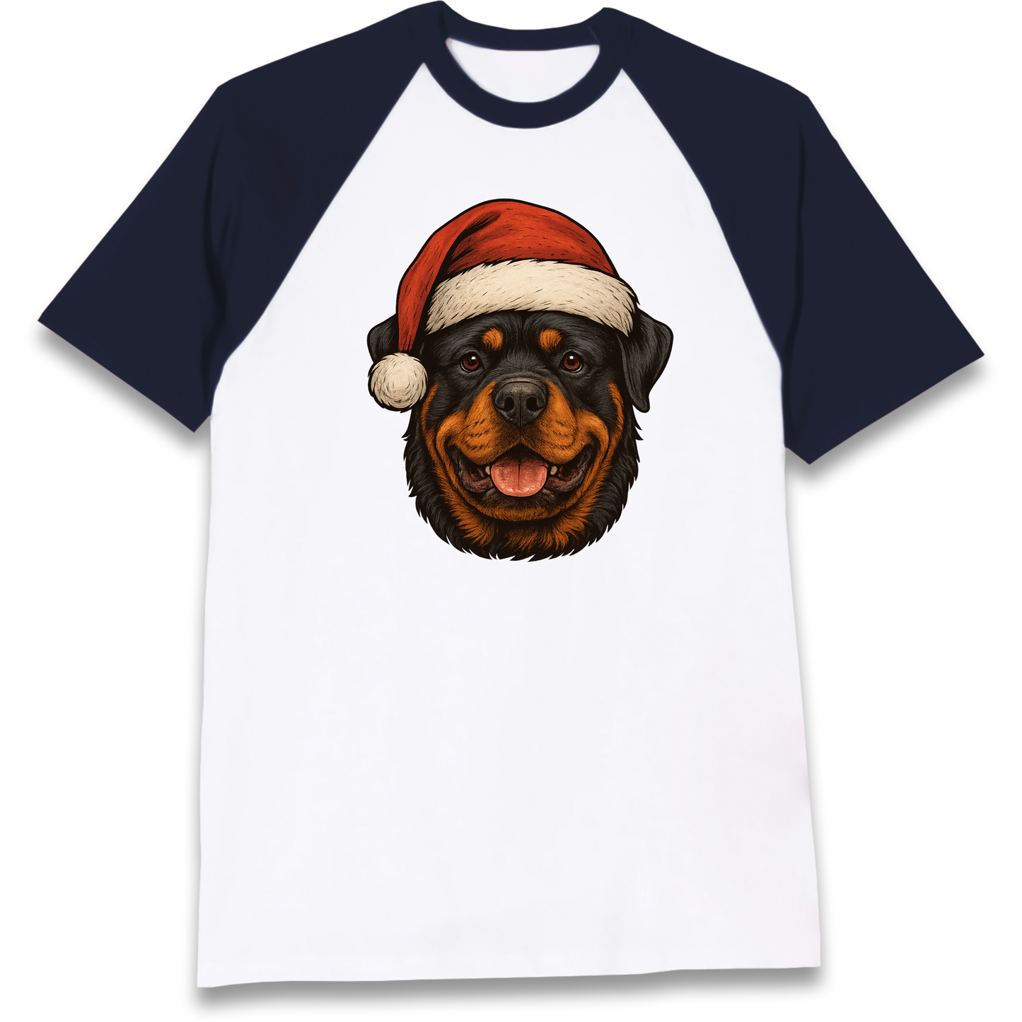 Rottweiler Christmas Raglan T Shirt