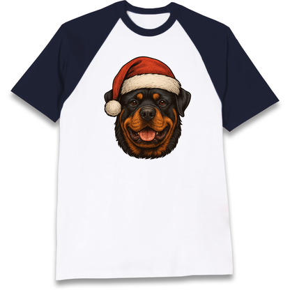 Rottweiler Christmas Raglan T Shirt