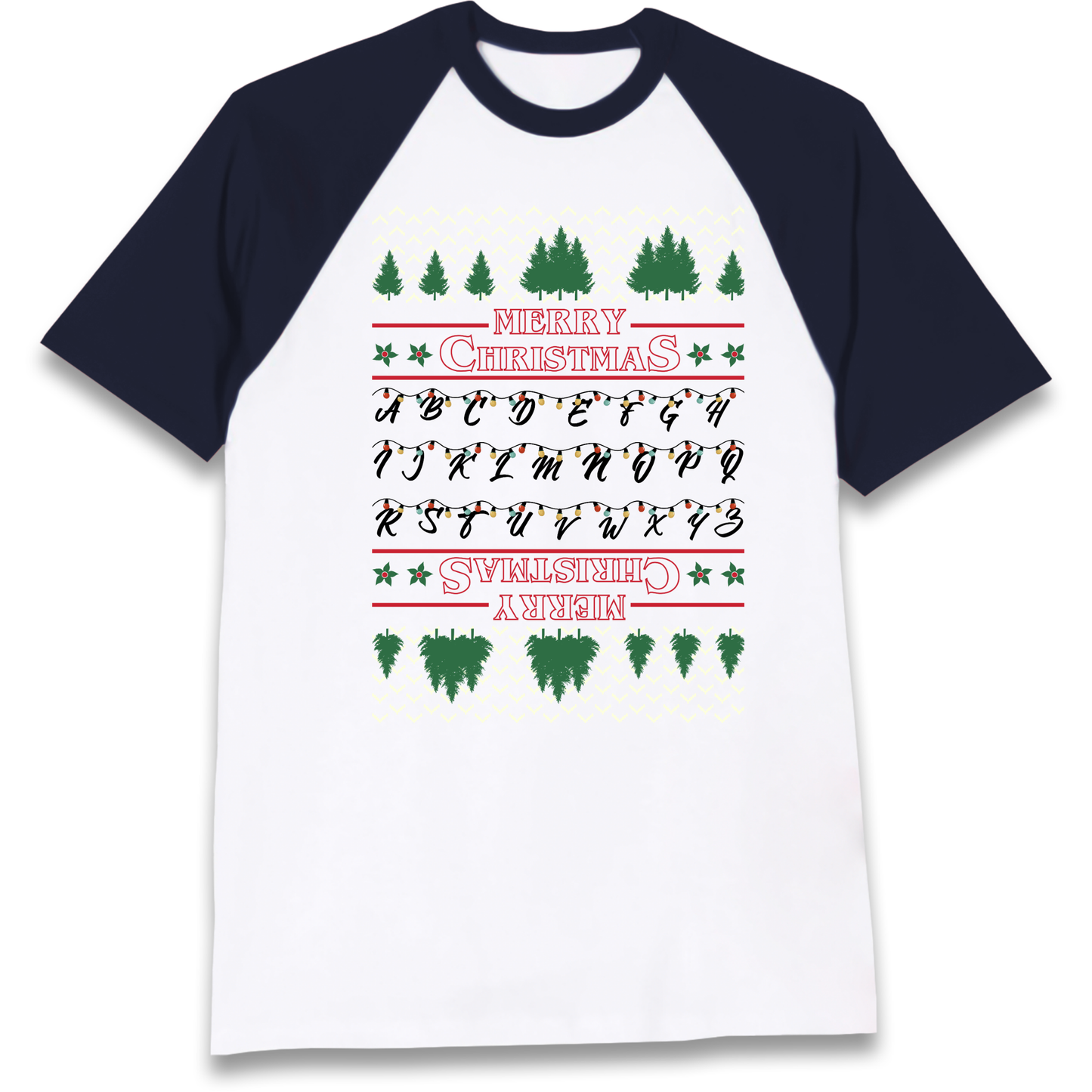 stranger things christmas jumper Raglan T Shirt