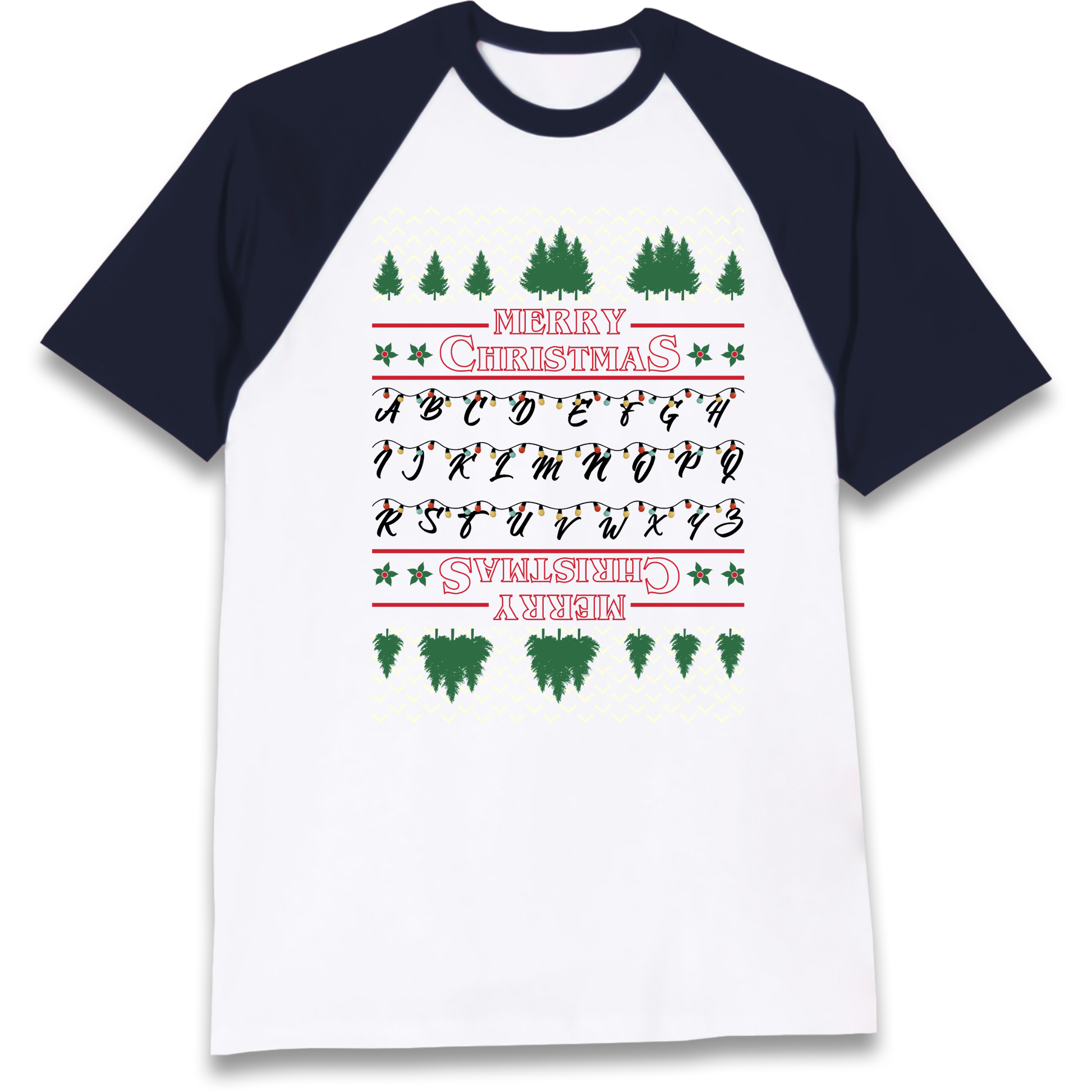 stranger things christmas jumper Raglan T Shirt