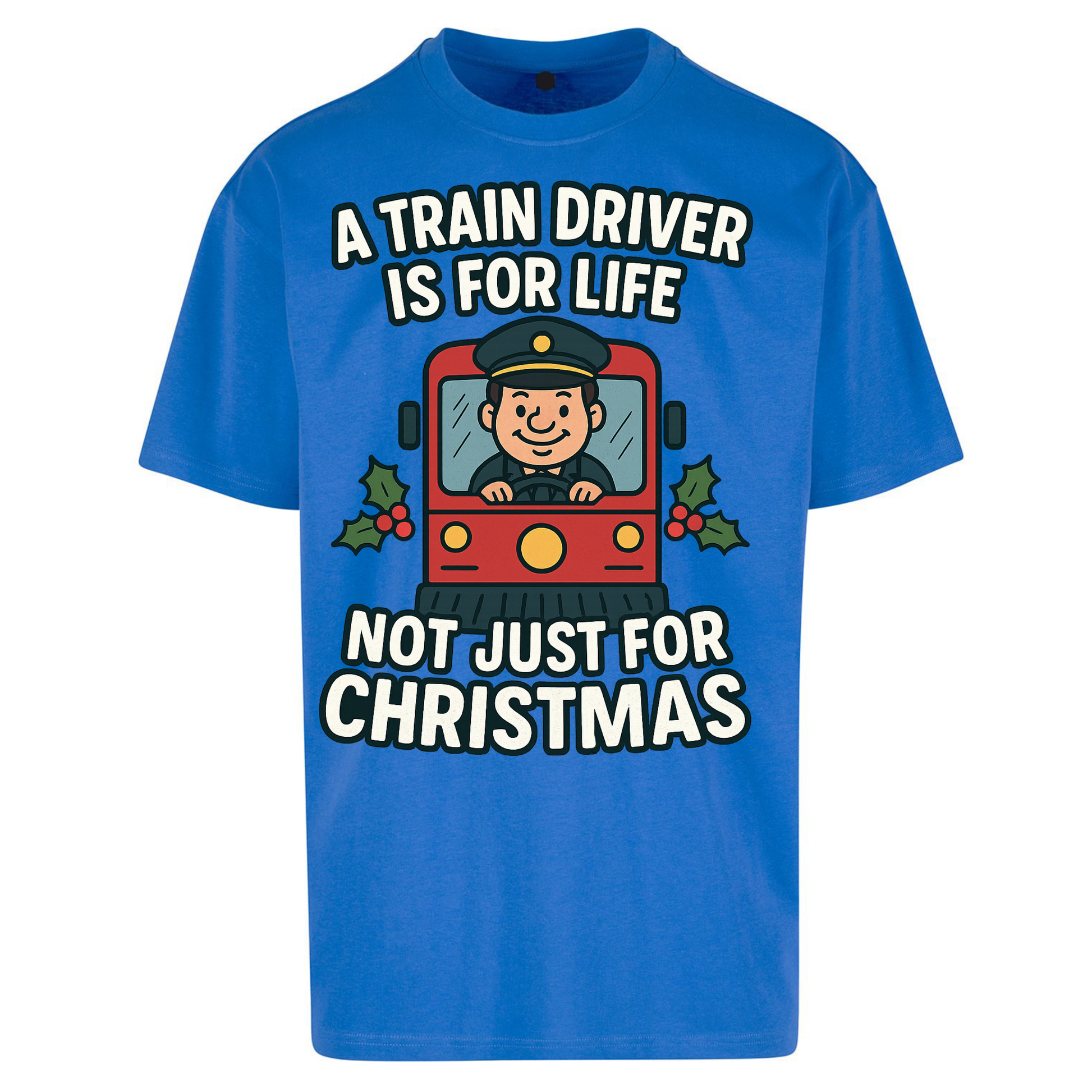 Train Driver Christmas Oversized T Shirts