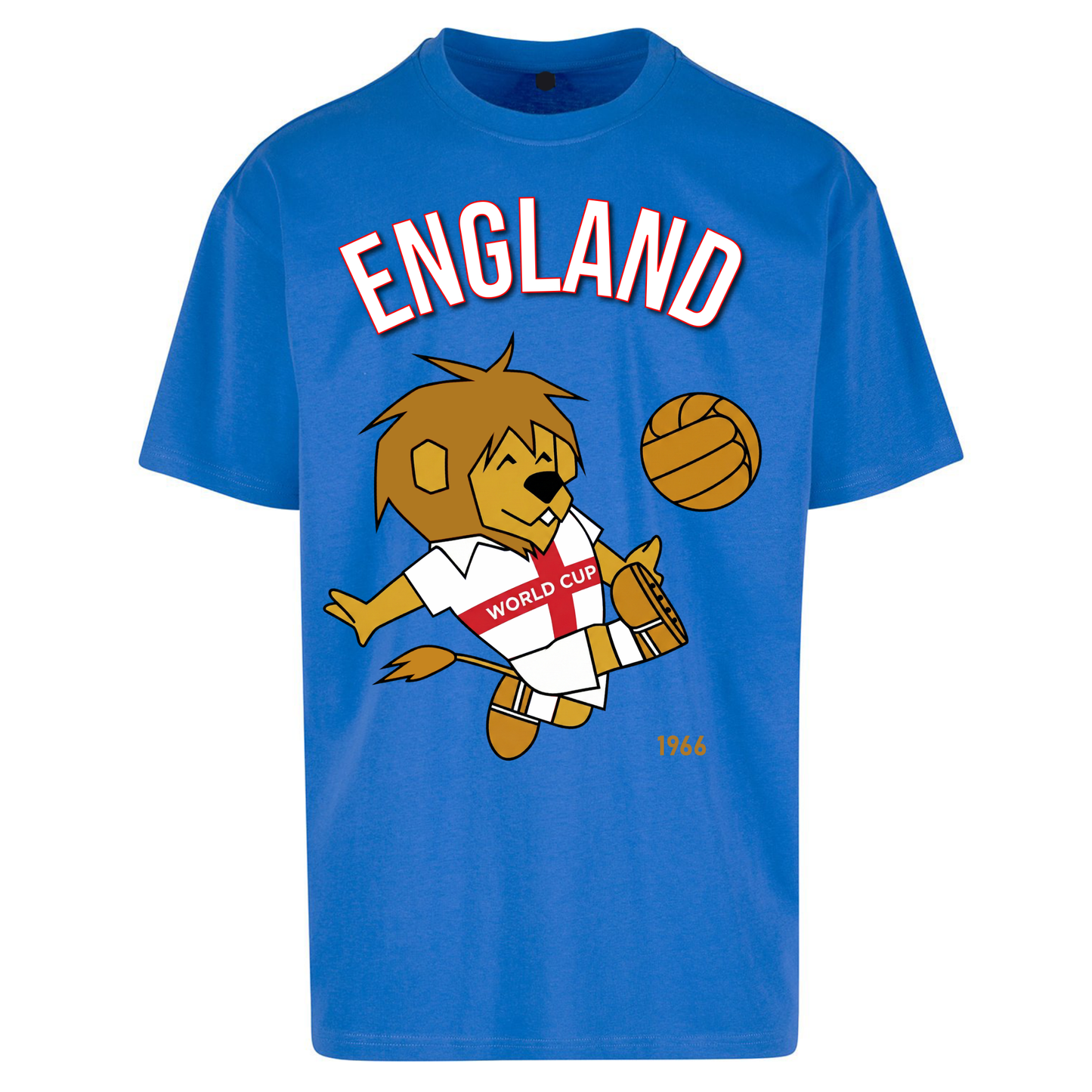 England World Cup Willie 1966 Football Oversized Tee
