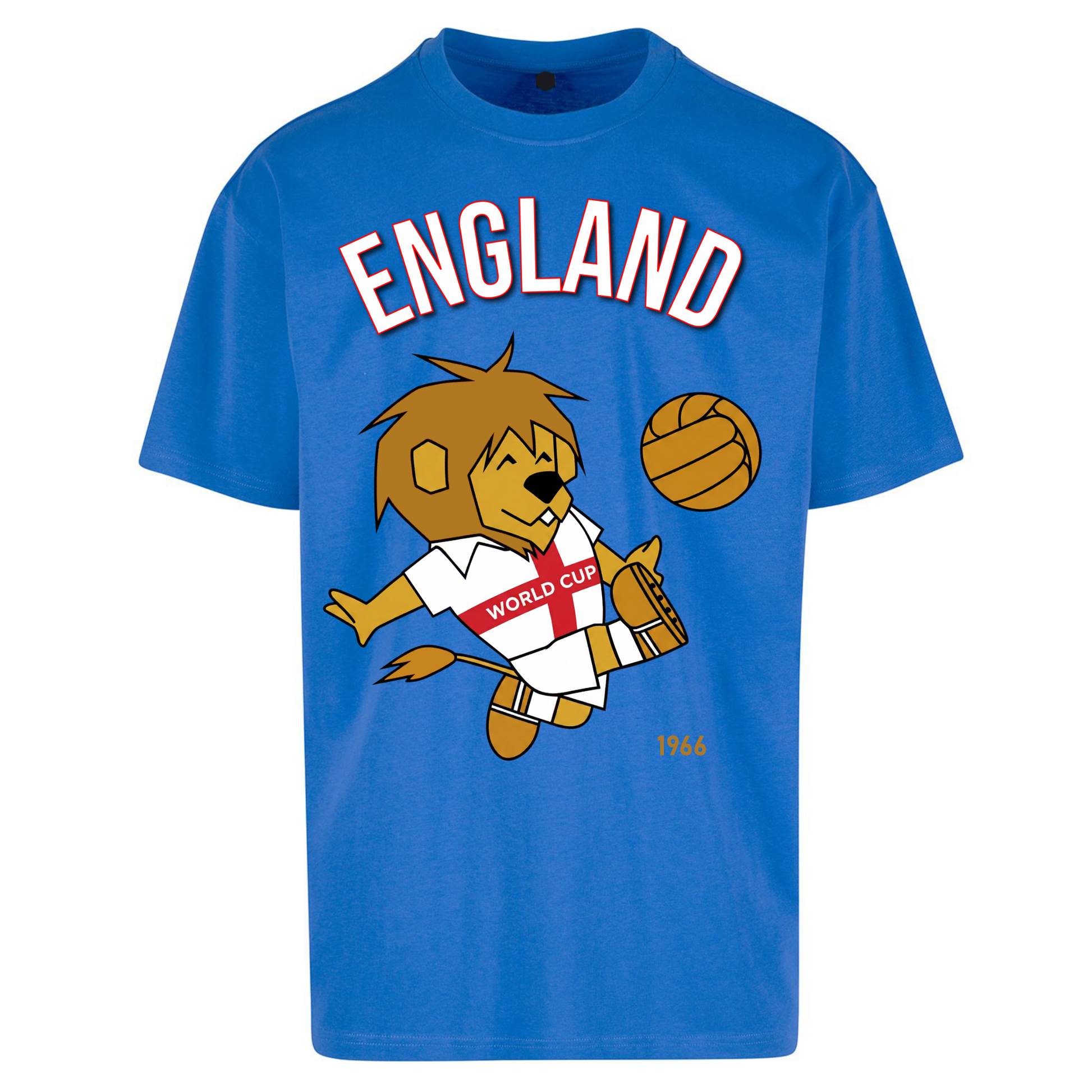England World Cup Willie 1966 Football Oversized Tee