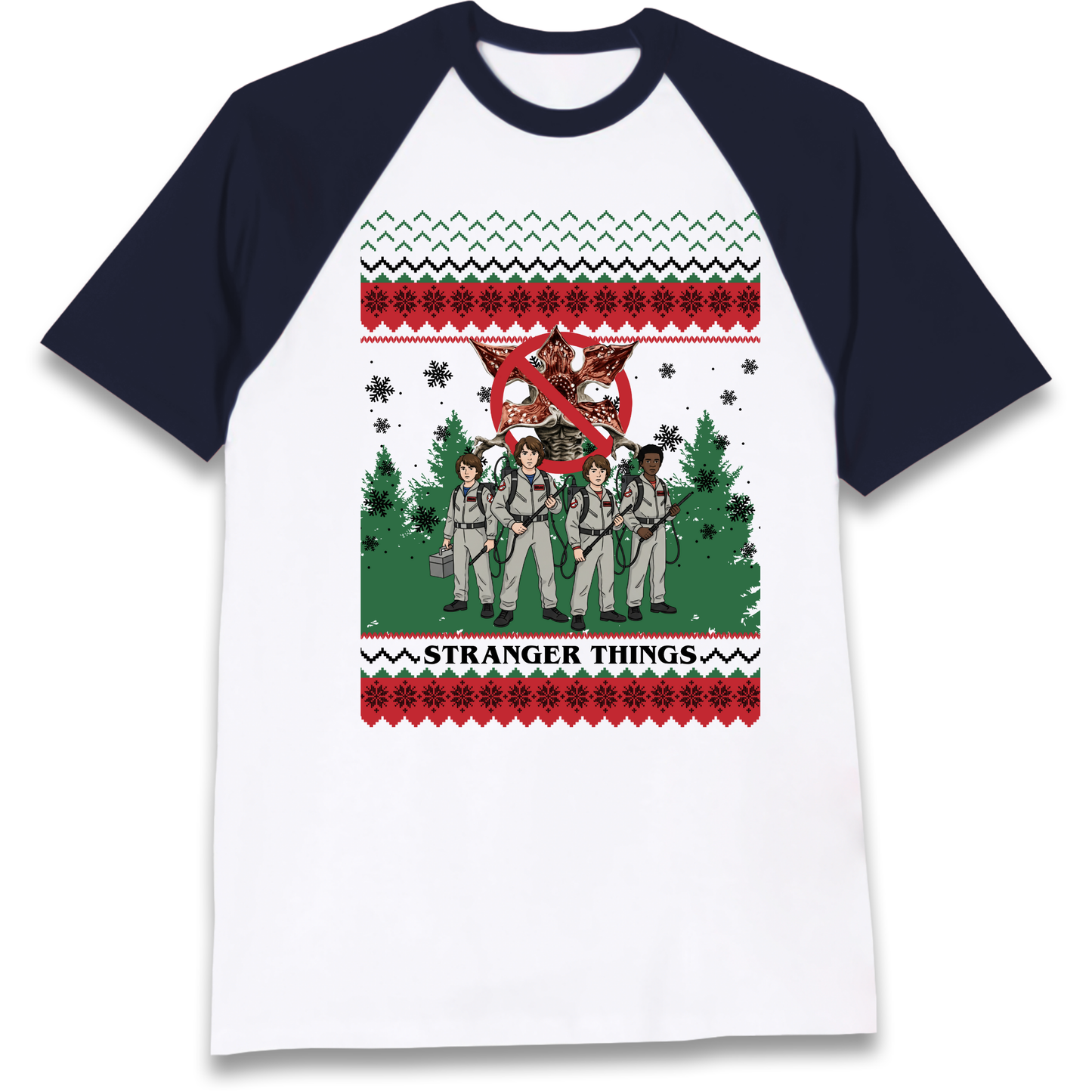 Stranger Things Demogorgon Christmas Raglan T Shirt