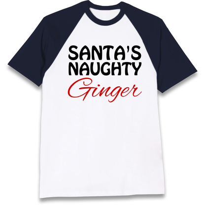 Naughty Ginger Raglan T Shirt