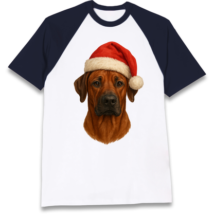 Rhodesian Ridgeback Christmas Raglan T Shirt