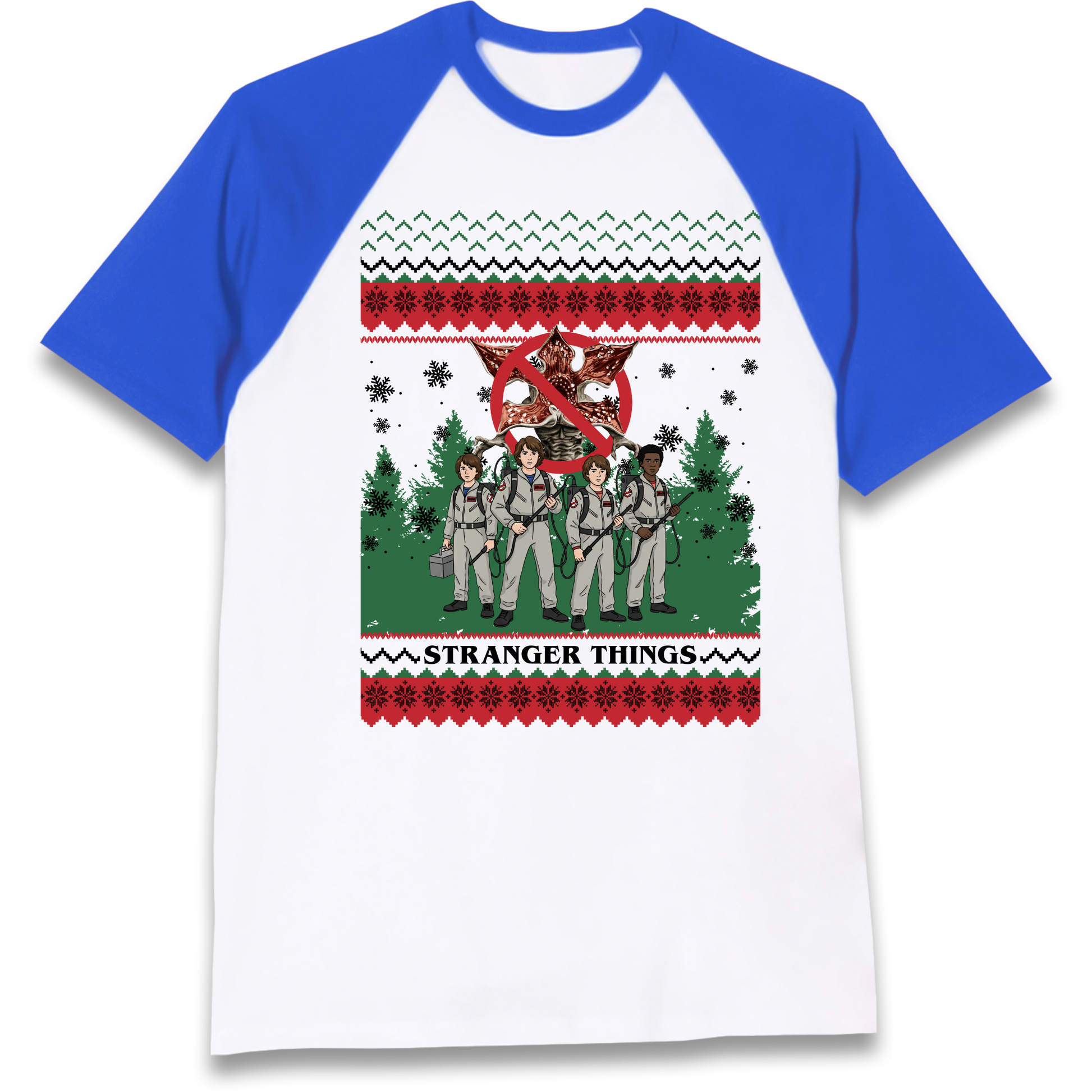 Stranger Things Demogorgon Christmas Raglan T Shirt