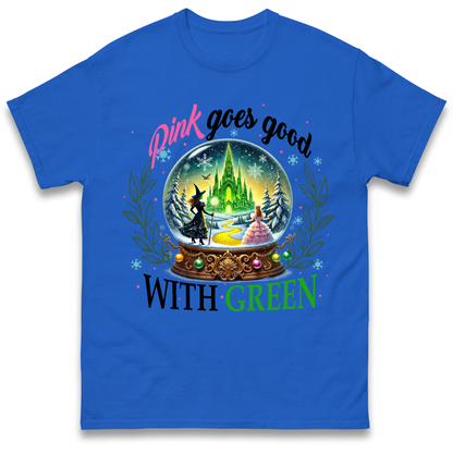 Wicked Pink Goes Good With Green Adult T Shirt