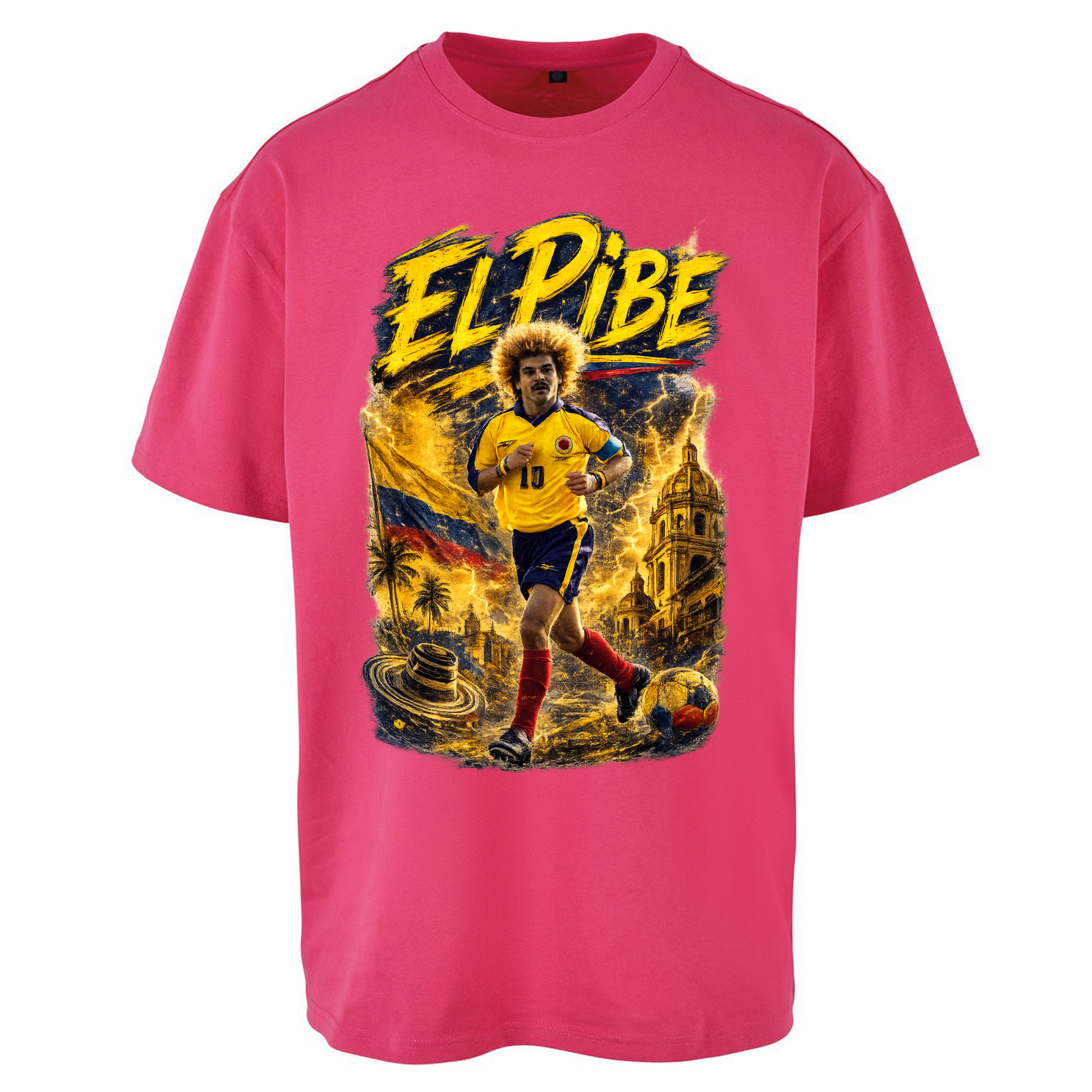Carlos Valderrama Colombia Football Oversized T Shirts