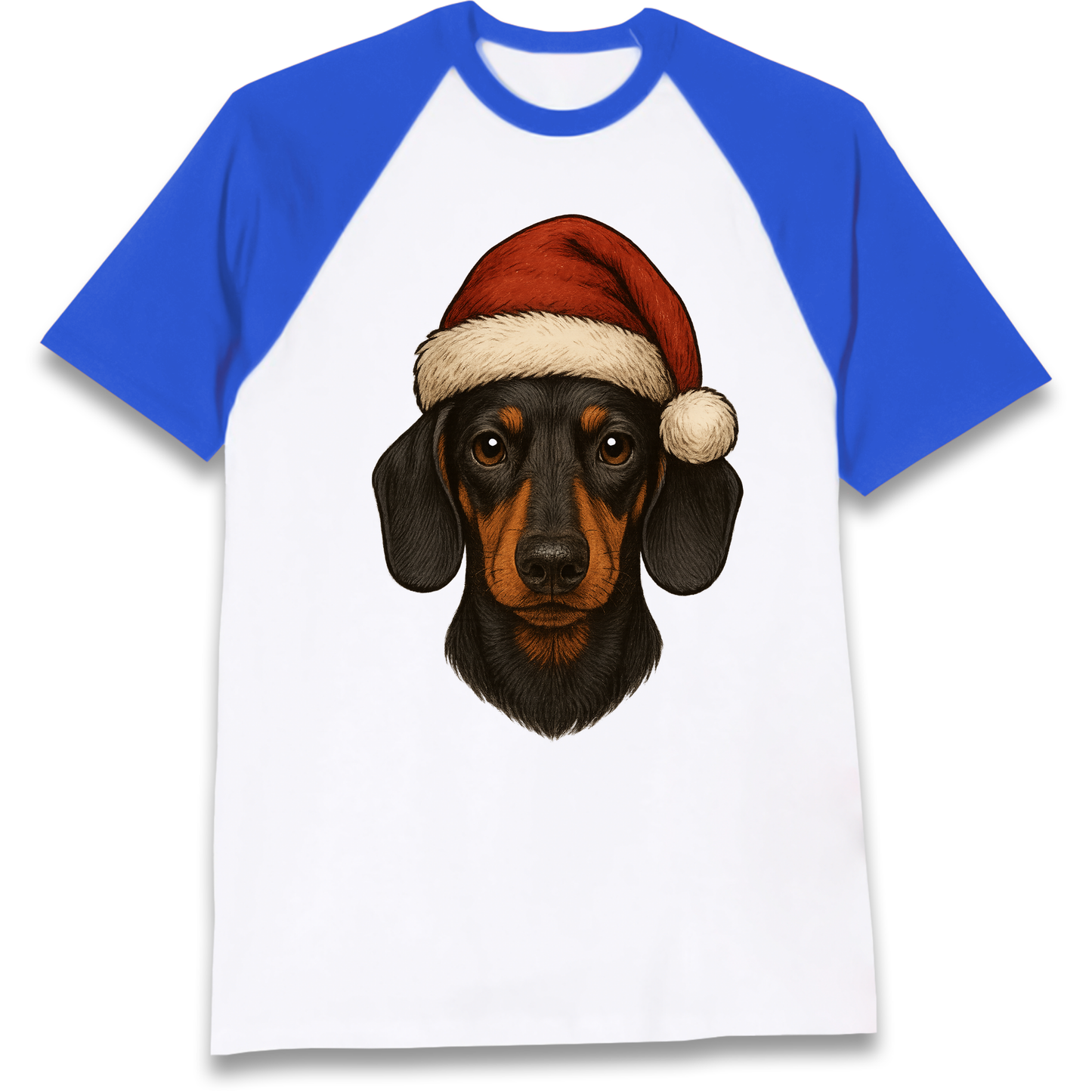 Sausage Dog Christmas Raglan T Shirt