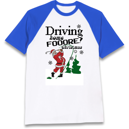 Christmas Golf Raglan T Shirt