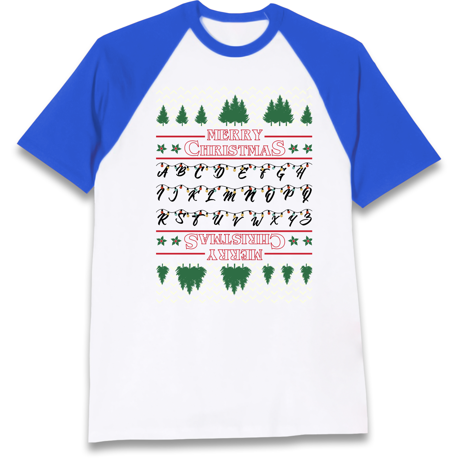 stranger things christmas jumper Raglan T Shirt