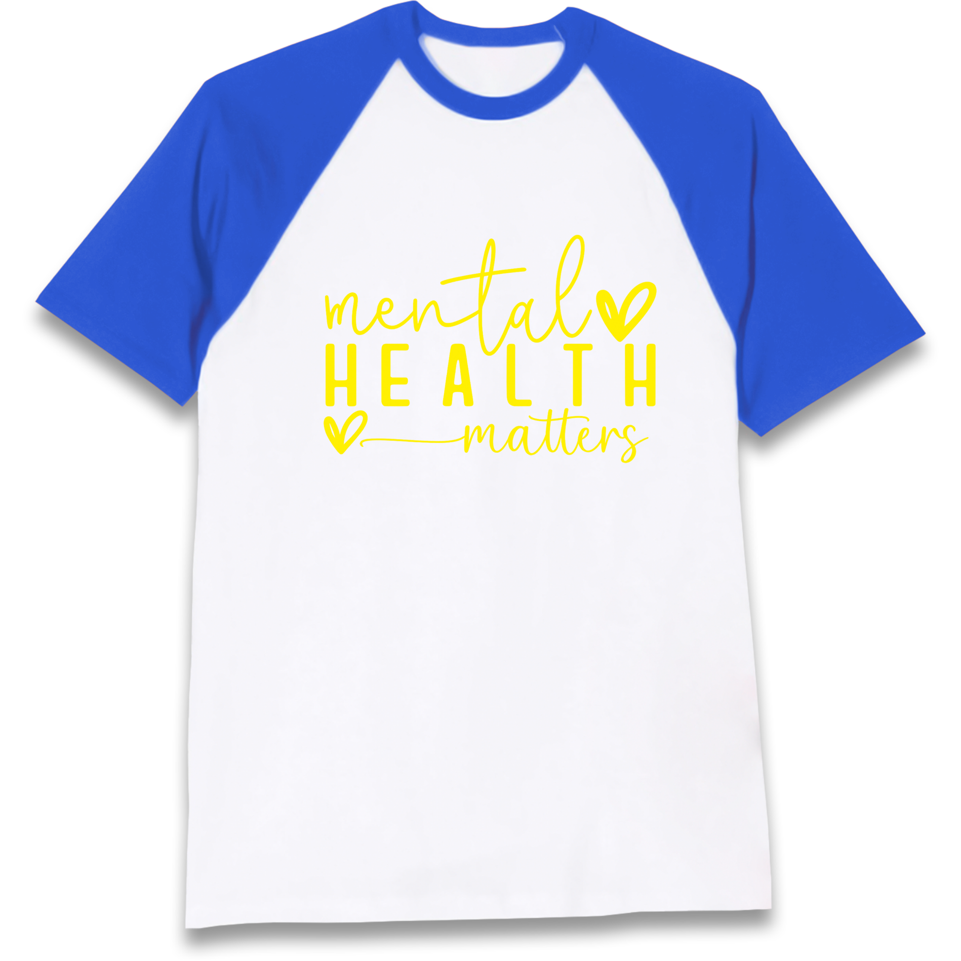 Yellow Mental Health Raglan T Shirt