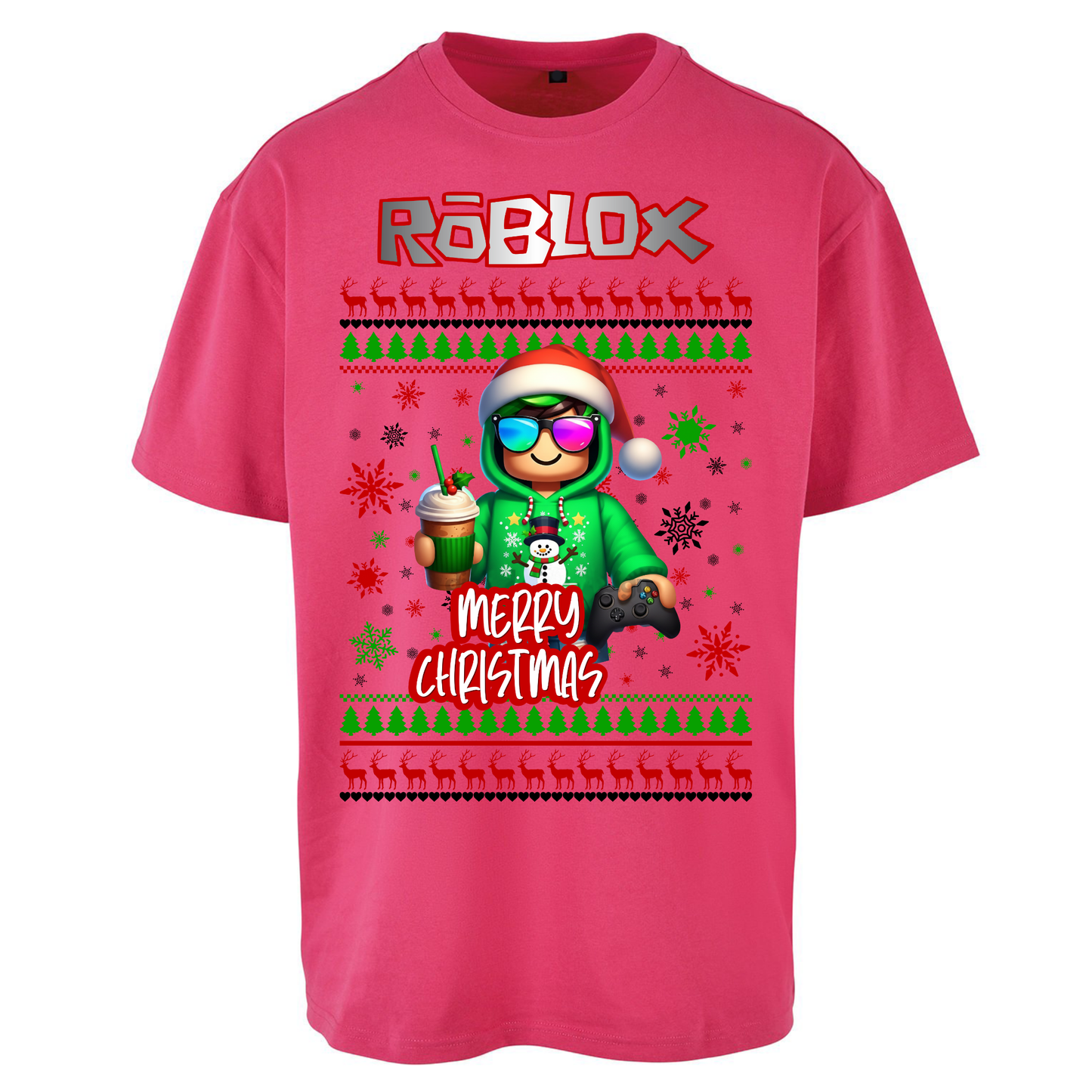 Roblox Merry Christmas Oversized T Shirts